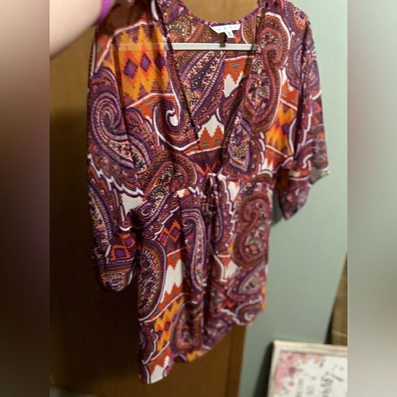 CAbi 841 Epic Tunic Kimono Top Multicolor Size S - Picture 7 of 11